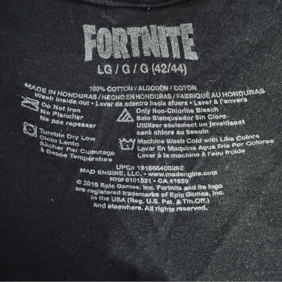 Fortnite Men Black Dance Emote Crew Neck Gaming T-Shirt Size L 100% Cotton - Picture 10 of 10